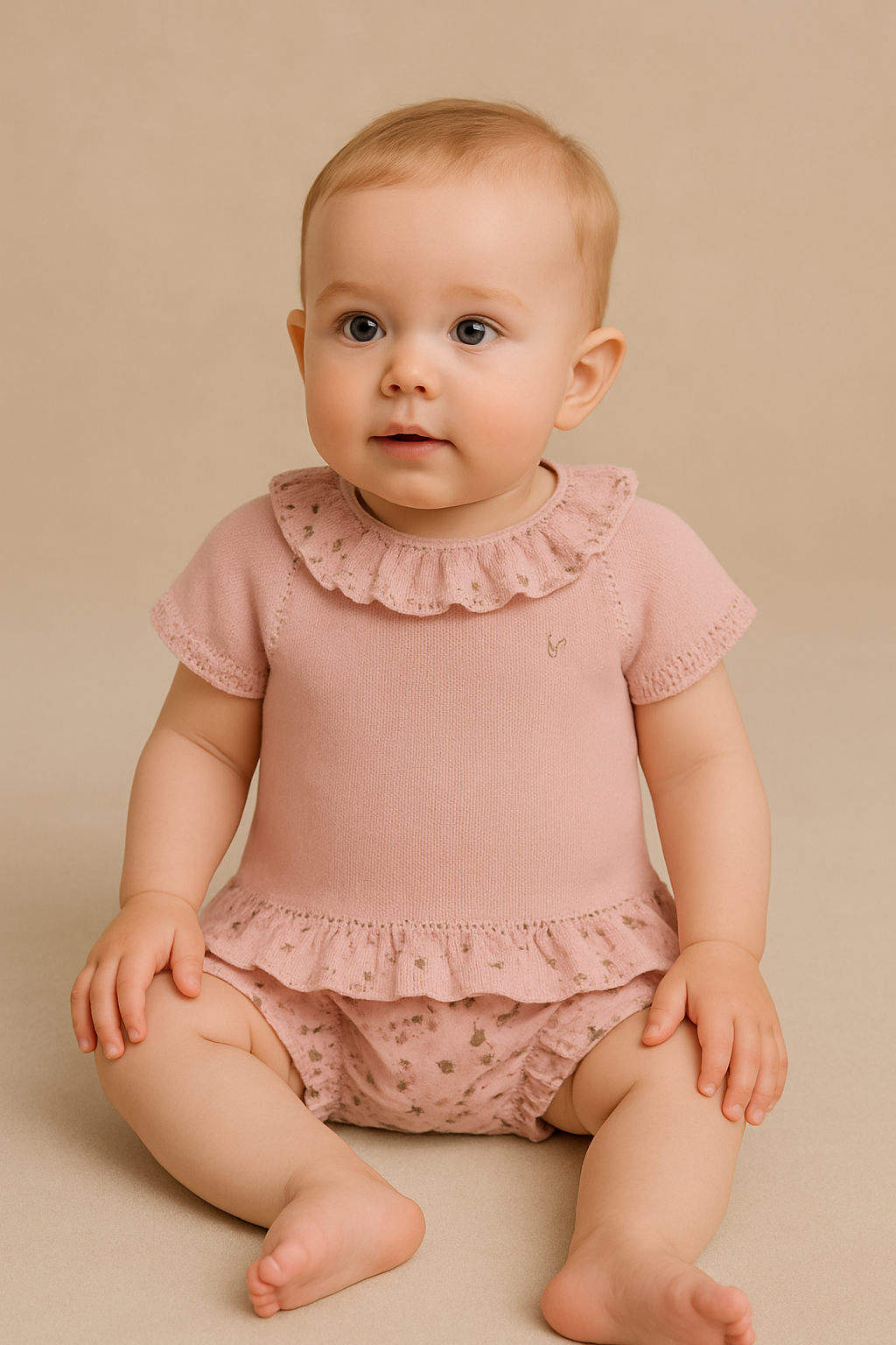 Fina Ejerique Conjunto Mini Rosas manga corta y ranita chicmisschic
